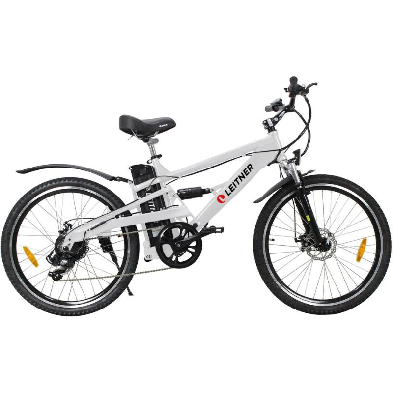 Leitner CrossX Electric Bike 26 inch Dual Suspension Mountain Ebike White
